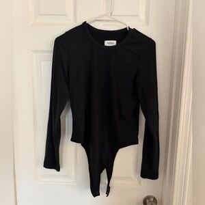 Pistola Black Long Sleeve Bodysuit